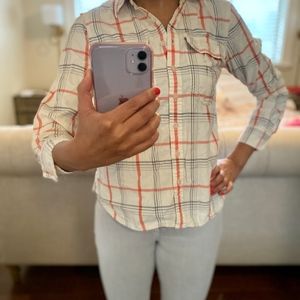 Banana Republic plaid collared shirt